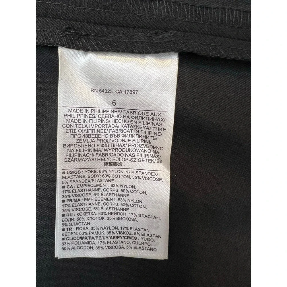 NWT Banana Republic Monogram Mesh Yoke Little Black Cocktail Dress Size 6 - Picture 6 of 7